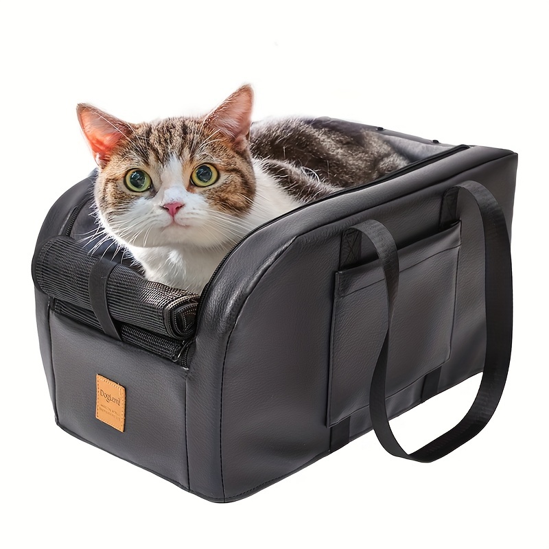 Pet Carrier Bag Portable Console Dog Car Seat Foldable Cat - Temu