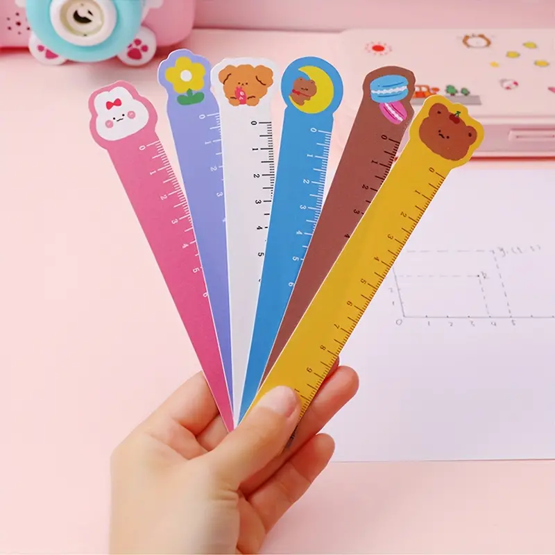 Cartoon Pattern Cute Stationery Set For Students (5pcs)
