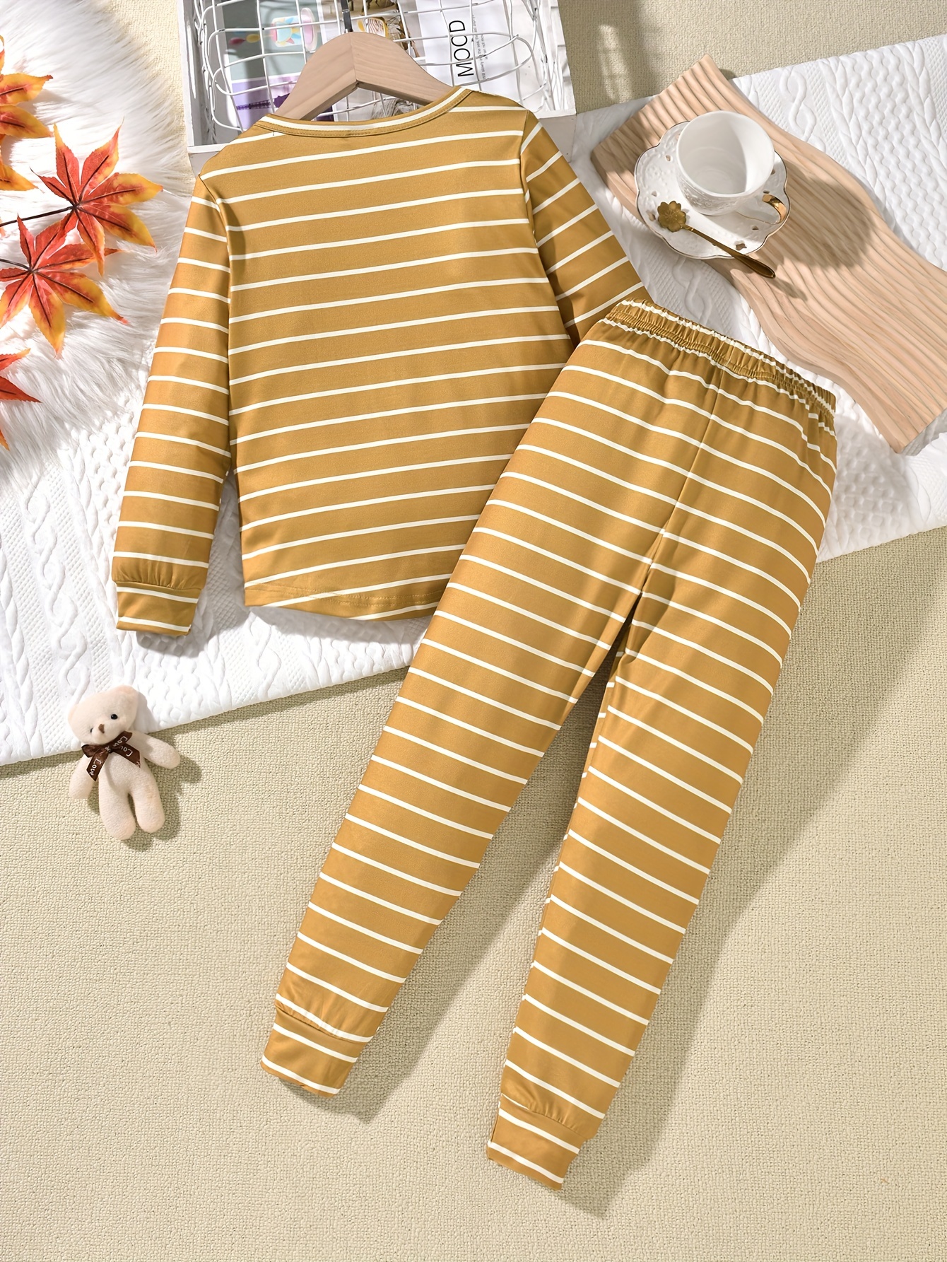 Yellow best sale striped pajamas