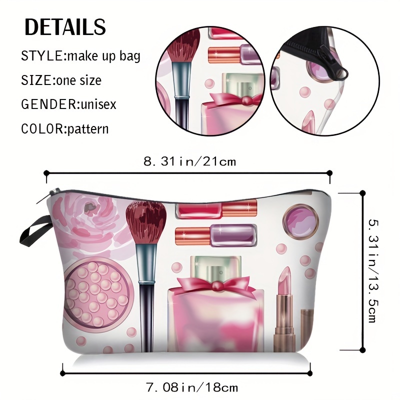 Makeup Bags in 3 Sizes, Cosmetic Travel Pouches Set (3 Pieces