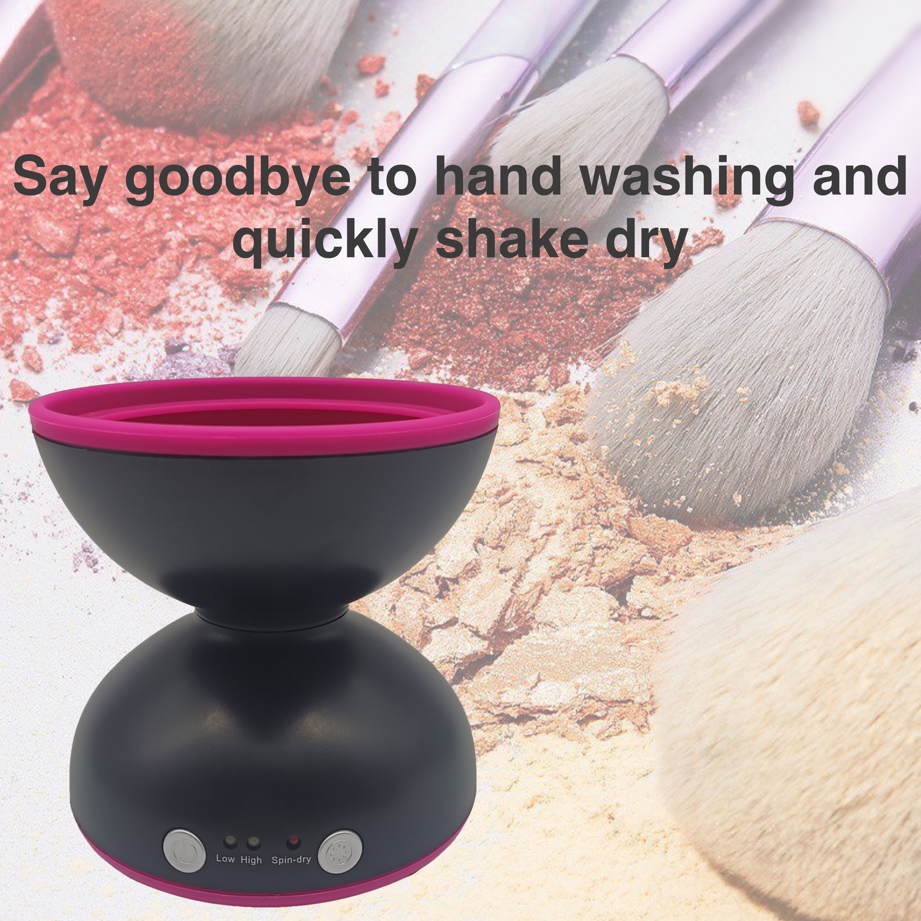 Electric Makeup Brush Cleaner, Fit For All Size Brushes Automatic