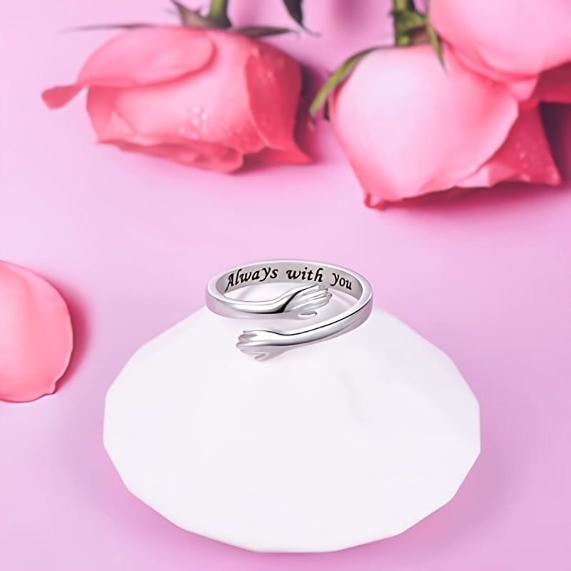 18K Plated Lady Hug Adjustable Ring