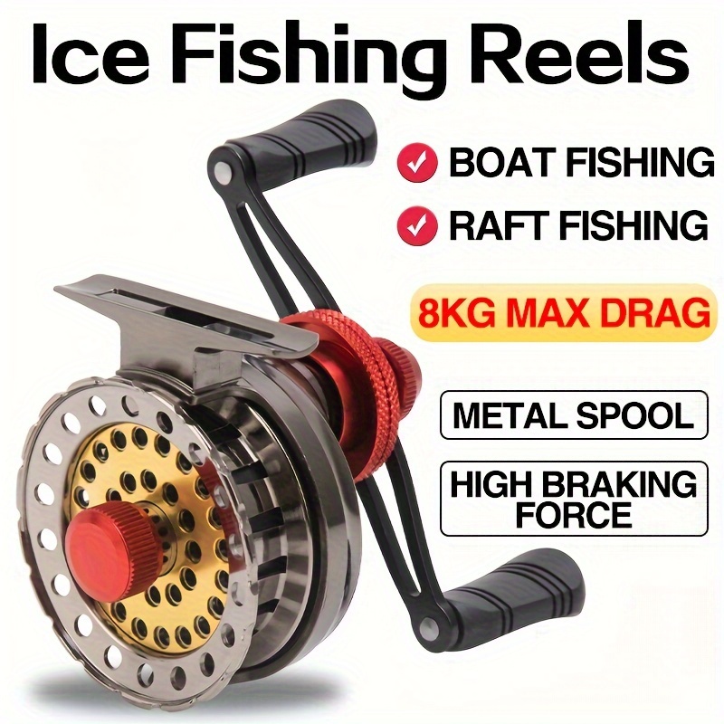 Ice Fishing Reel Double Handles Mini Fishing Reel Ice - Temu