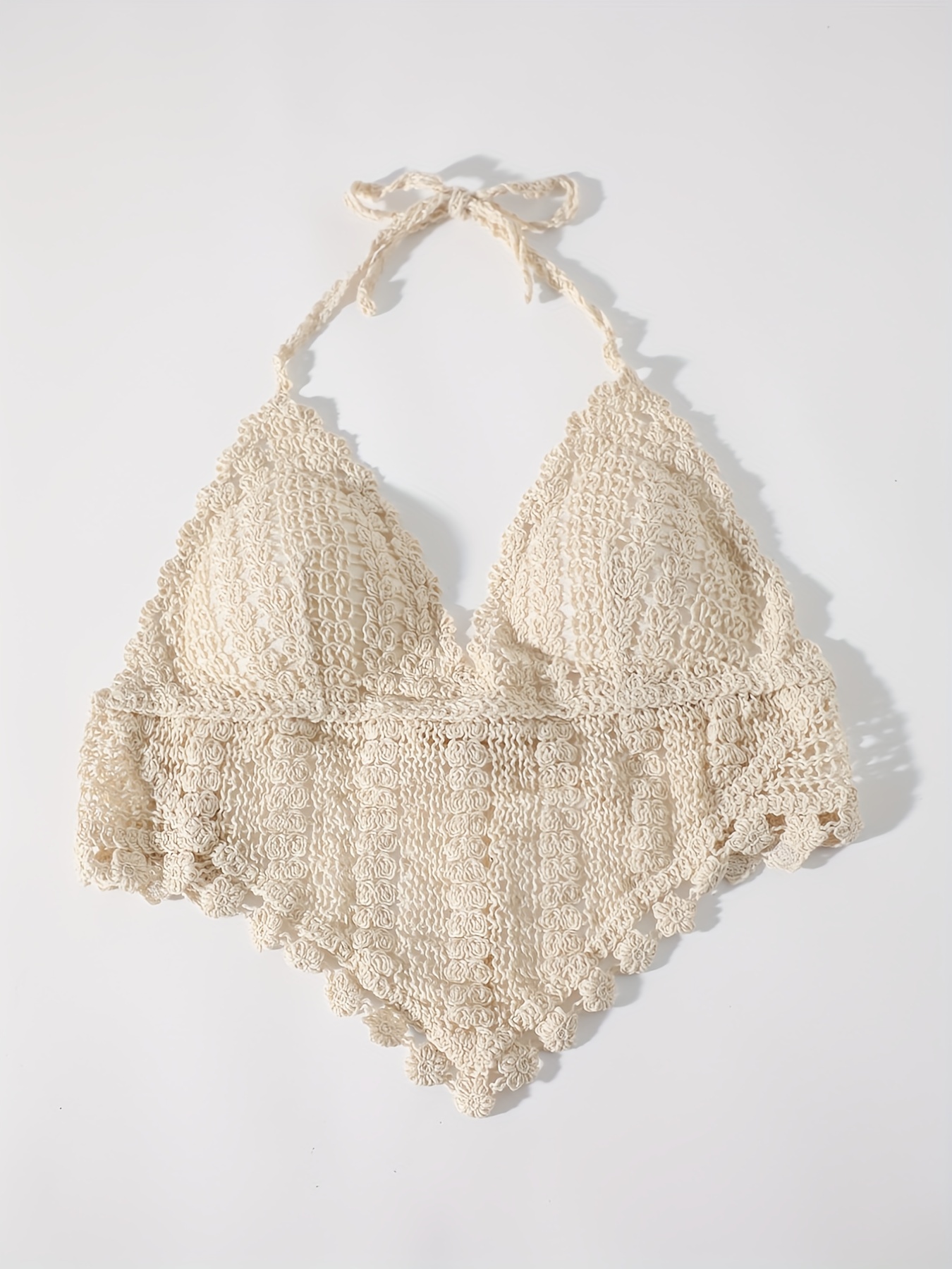 Women 2Pcs Crochet Knit Skirt Set Tube Crop Top + High Waist Bodycon Skirt Cover Up Beachwear