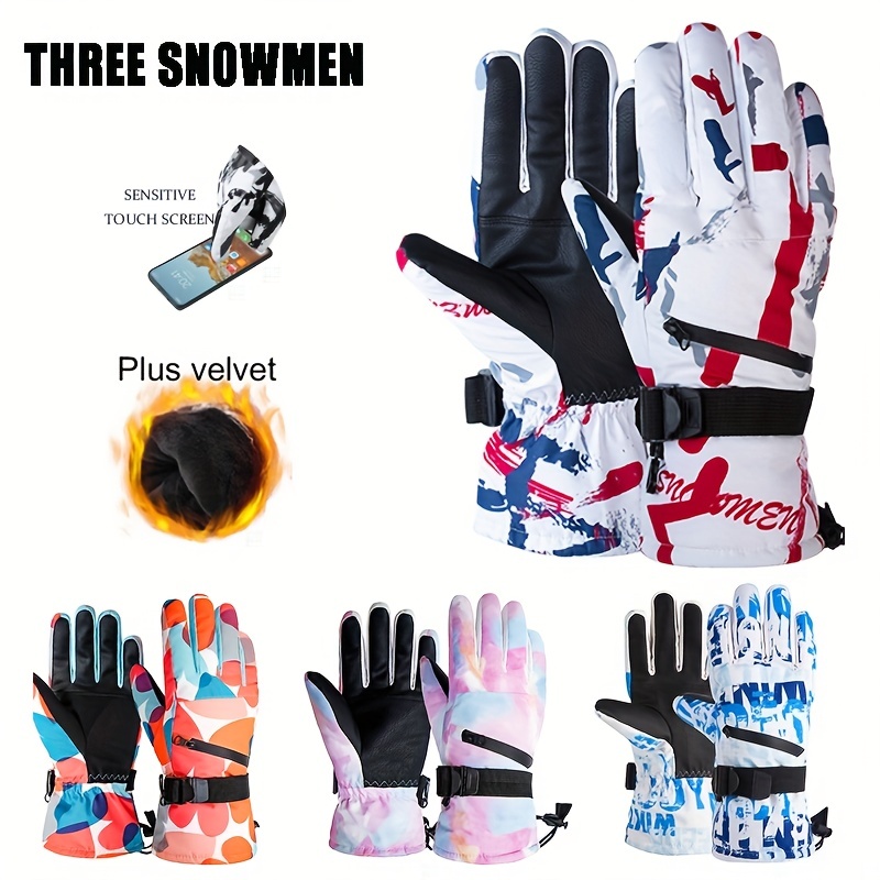 HSMQHJWE Guantes De Inviernogloves Mittens Men Kids Cartoon Print Winter Ski  Gloves Thermal Gloves Thermal Cycling Gloves Kids Windproof Gloves 