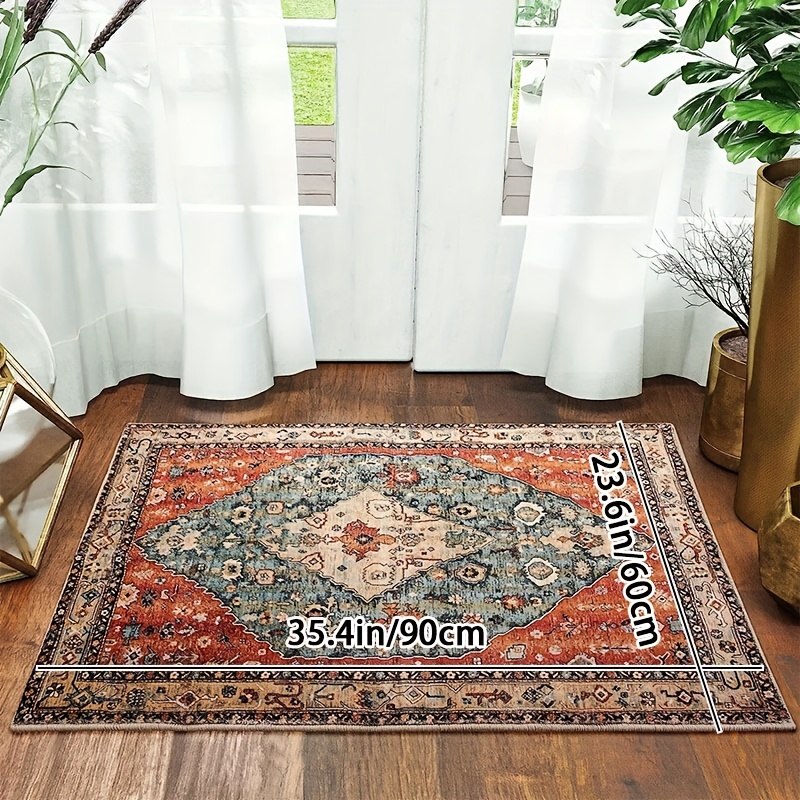 Lahome Boho Runner Rugs for Hallway - 2x4 Bathroom Area Rugs Non-Slip Small  Throw Kitchen Rug Low-Pile Rugs for Entryway Laundry Room Rug Oriental