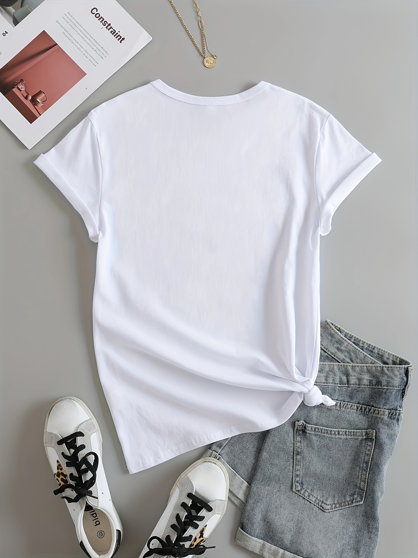 Womens White T Shirts, Plain, Logo & Graphic T-Shirts