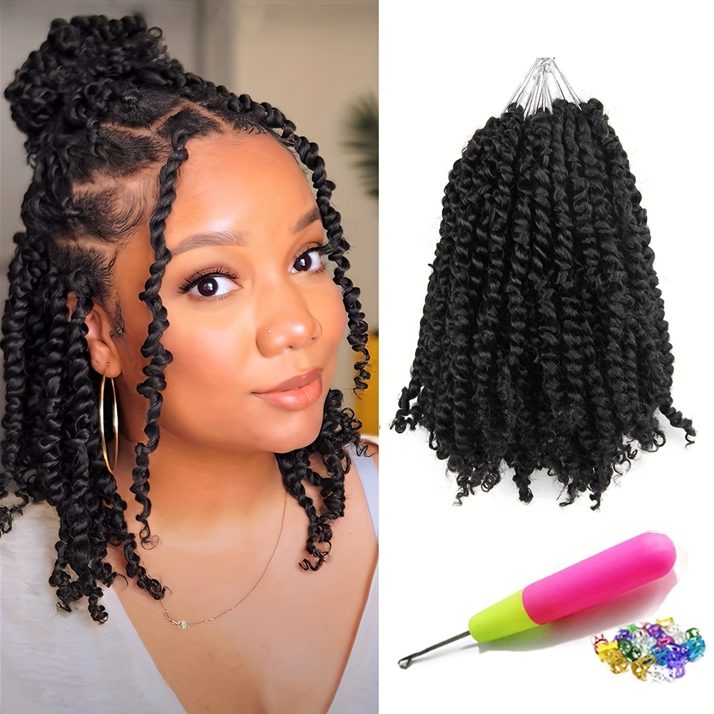 Passion Twist Hair For Women Natural Black Bomb Pre Twisted Water Wave  Crochet Braids Hair Pre Looped Curly Bohemian Synthetic Braiding Hair  Extensions 12 Strands #1b - Temu