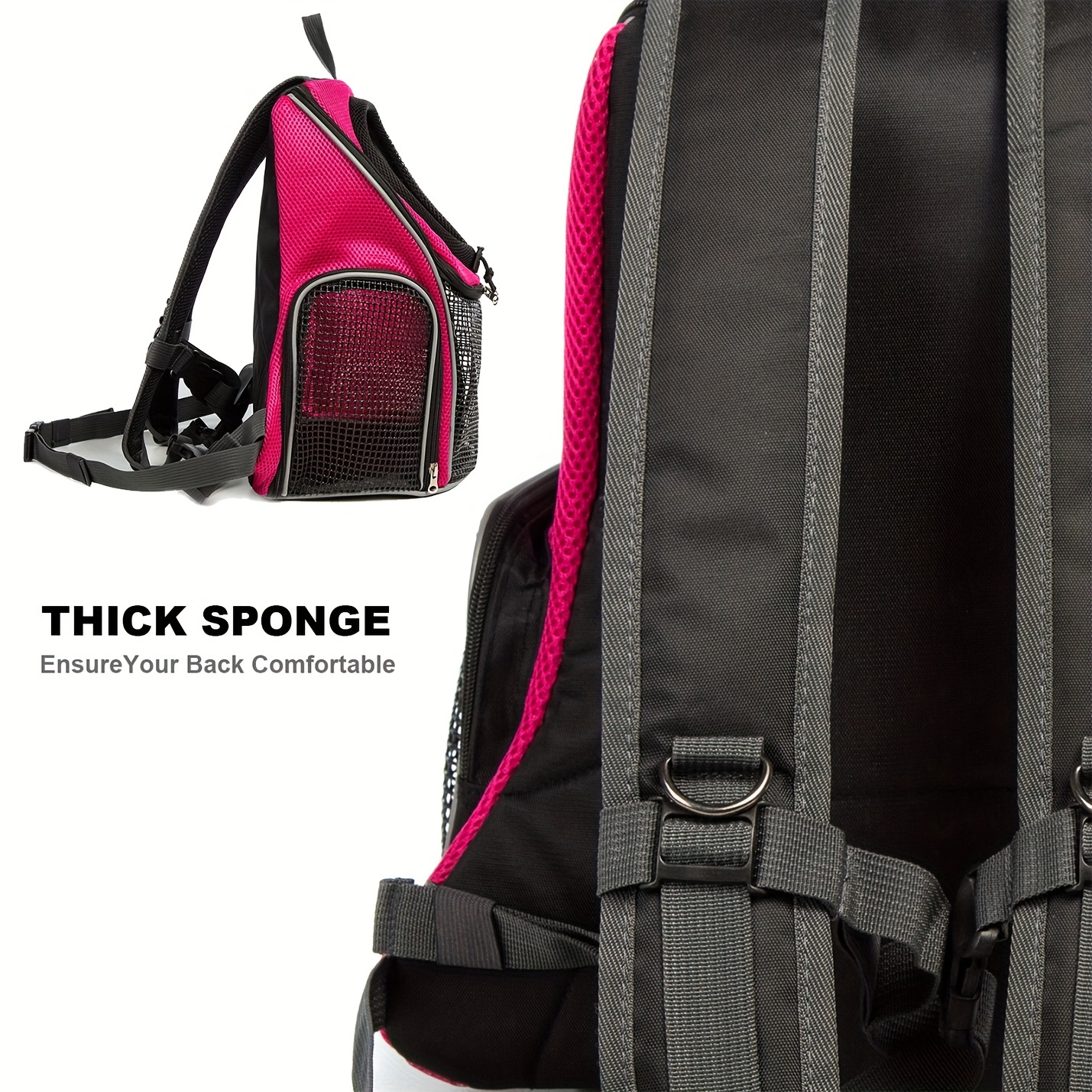 Adjustable Pet Front Carrier Backpack for Traveling Hiking Camping