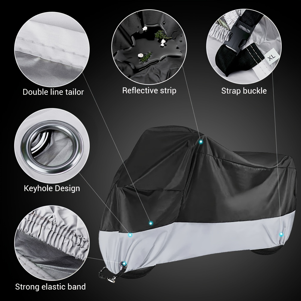 HEROBIKER Motorcycle Cover Outdoor Uv Protector Scooter Cover Bike