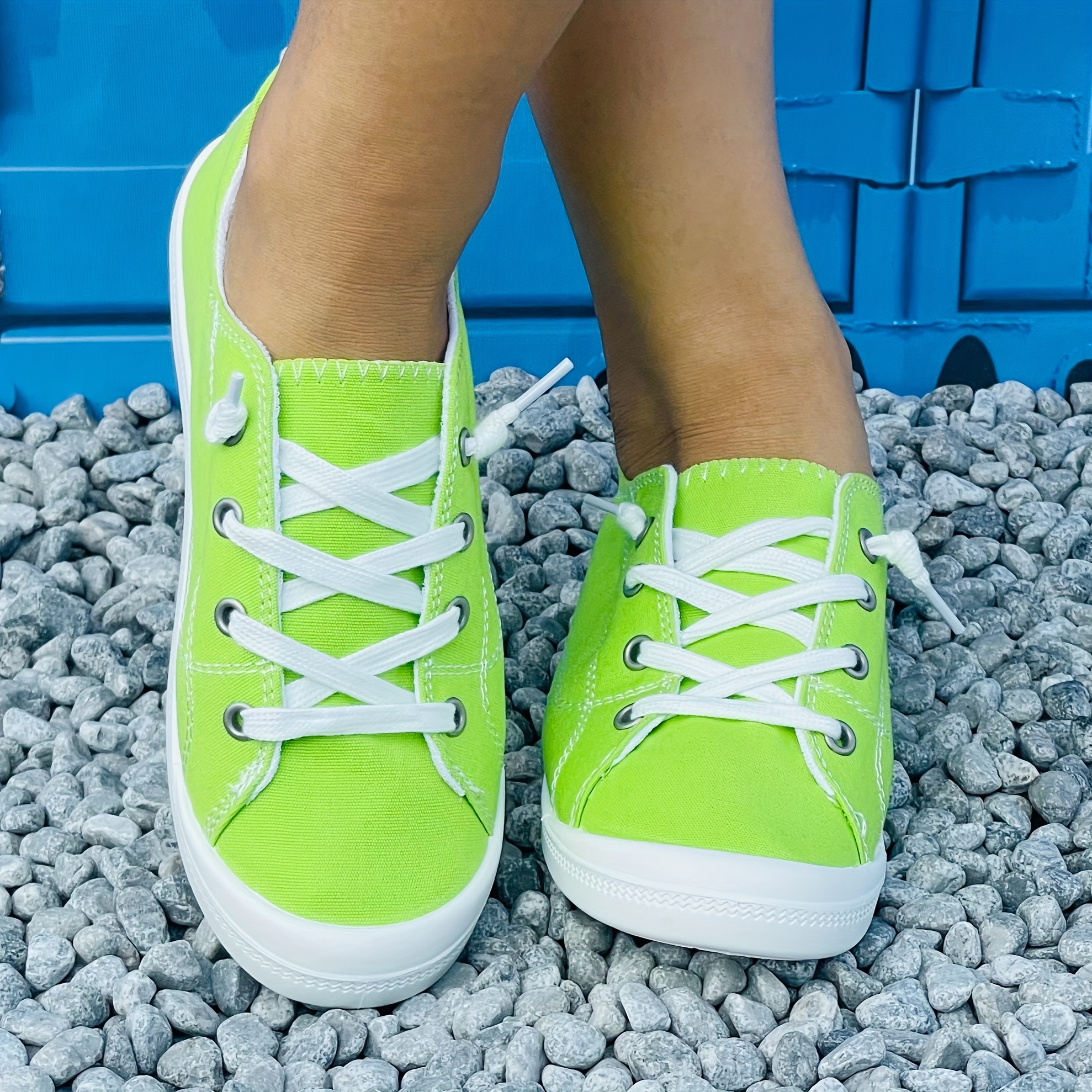 Lime green hot sale canvas shoes