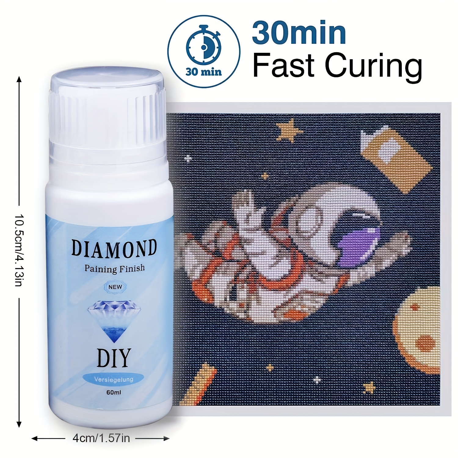 1pc 60ML Diamond Painting Sealer 5D Diamond Painting Art Glue Permanent  Hold & Shine Effect Sealer Diamond Painting Puzzles