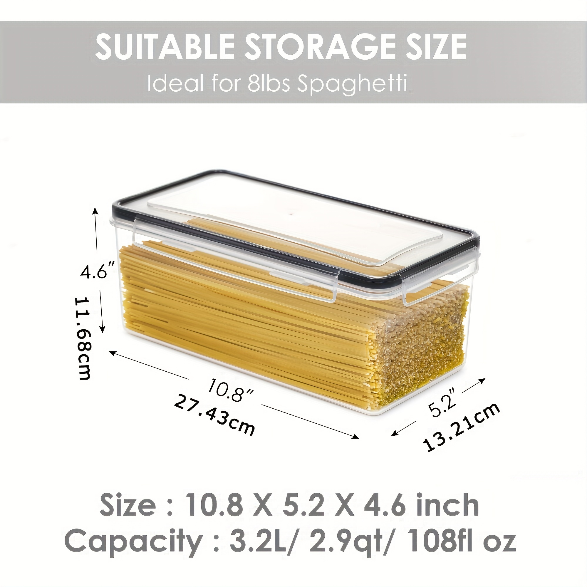 Airtight Food Storage Containers 3.3 Quart plastic Bpa Free - Temu