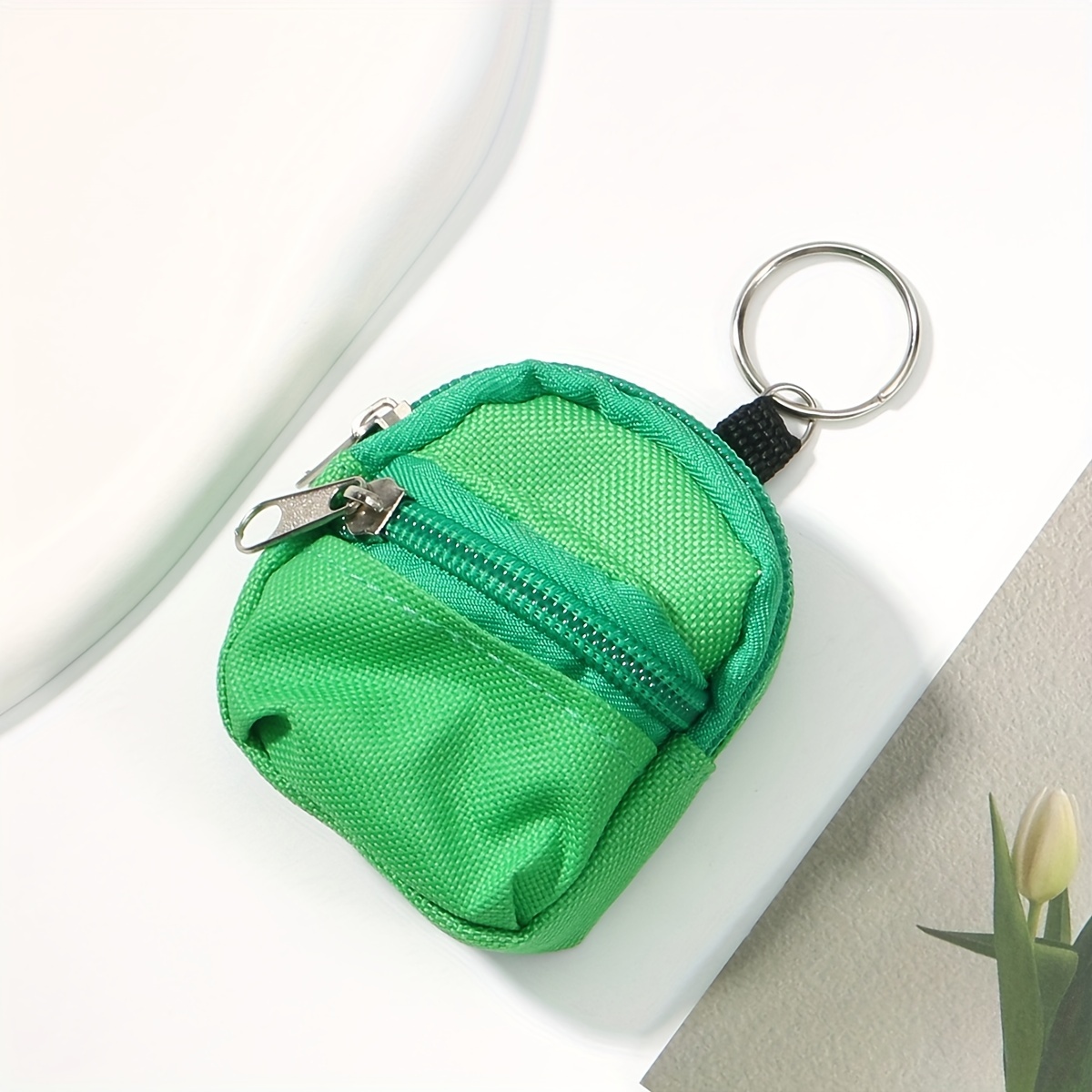 Mini Zipper Backpack Shaped Coin Purse Keychain Cute - Temu
