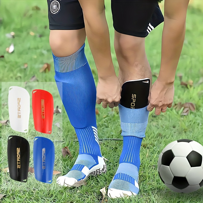Espinilleras deportivas de fútbol para niños, jóvenes y adultos, equipo de  fútbol ligero y transpirable con protección de mangas al tobillo
