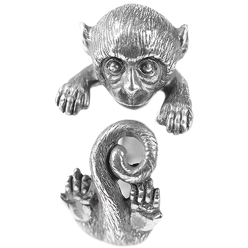 Men's Adjustable Long Tail Monkey Ring