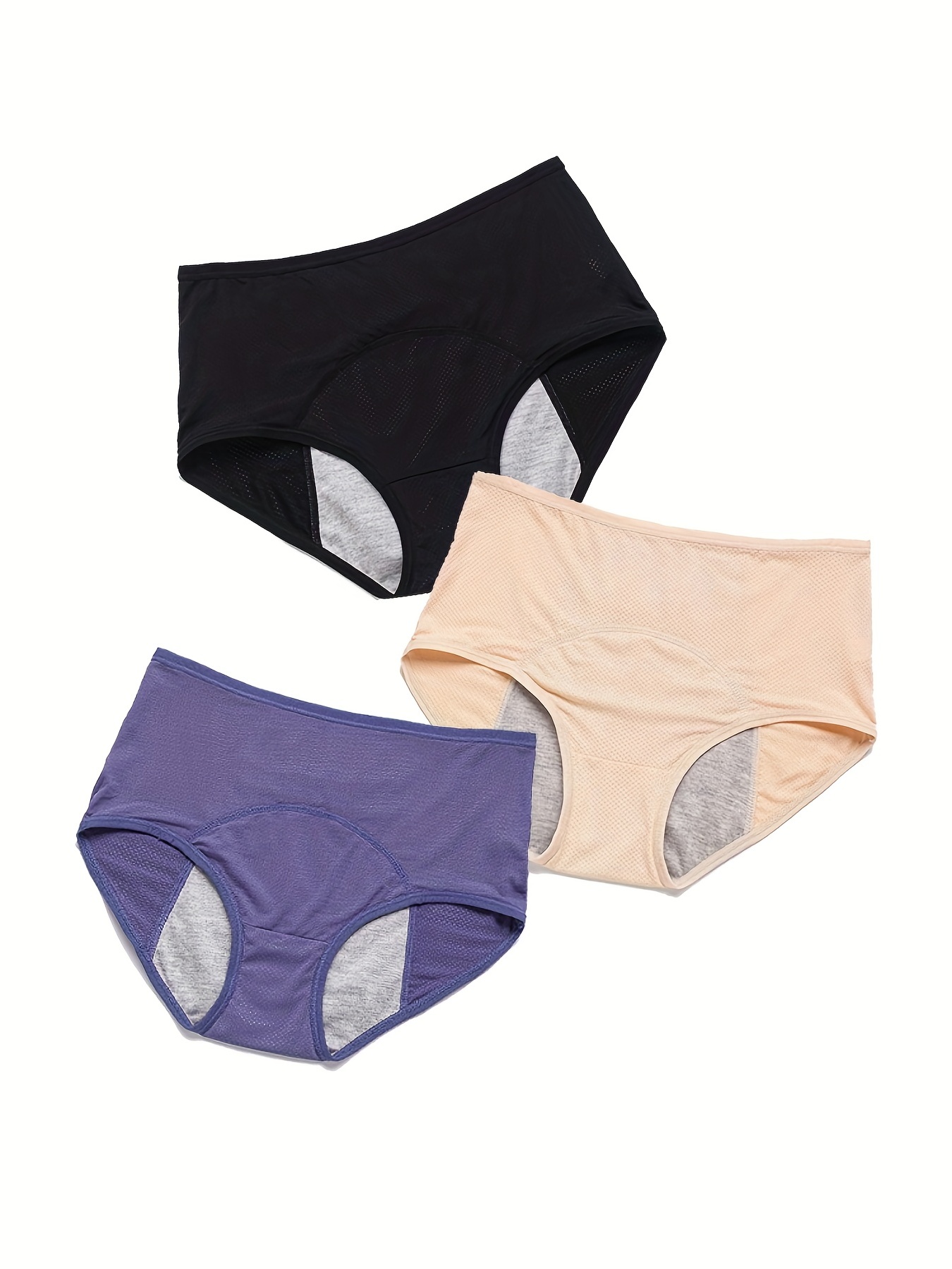 Plus Size Basic Underwear Set Women's Plus Solid Waisted - Temu