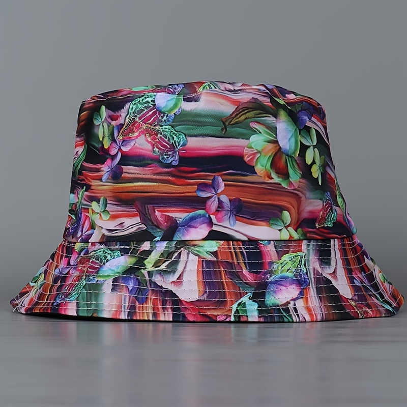 Purple/Pink/Green Tie Dye Sun Doodle Bucket Hat