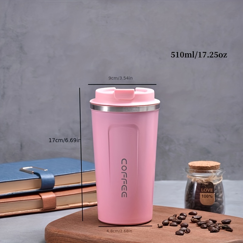 380ML/510ML Stainless Steel Car Coffee Cup Leakproof Insulated