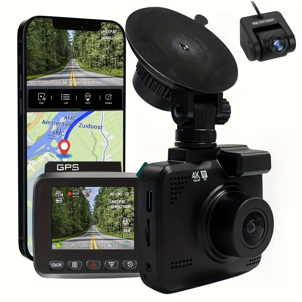 4k Dual Dash Cam Mit 0,96-zoll-bildschirm, 1440p + 1080p Daul Way, 5ghz  Wifi/gps, Nachtsicht, Parküberwachung, Kostenlose 64g-karte, Details Klar  Erfassen - Auto - Temu Austria