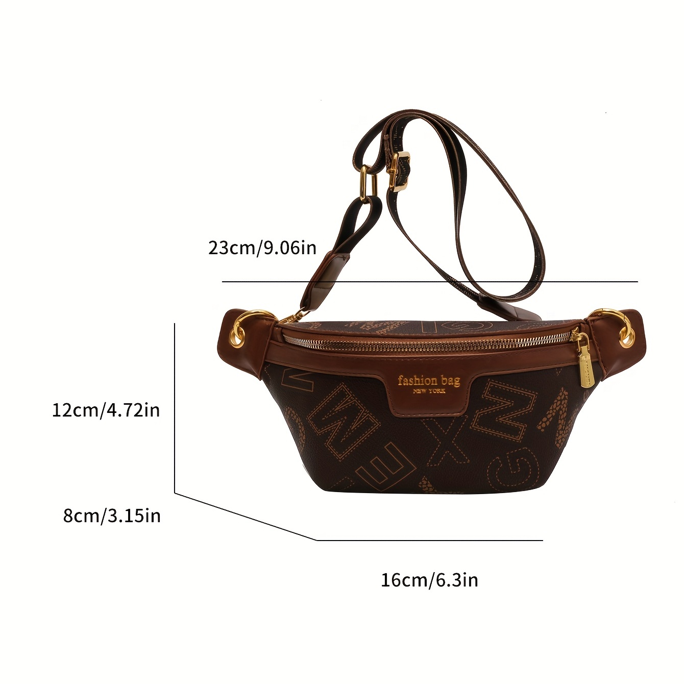 Vintage Letter Patten Chest Bag Retro Crossbody Sling Bag Waist Purse Fanny  Pack For Women, Check Out Today's Deals Now