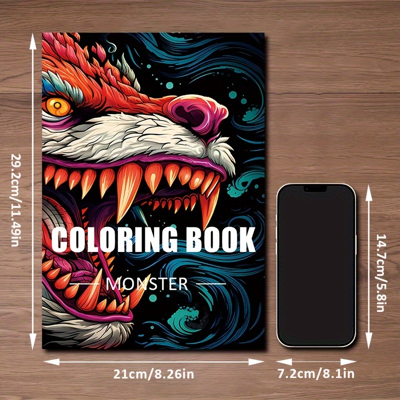 Thickened 25 Pages Human Beast Theme Coloring Book Adult - Temu