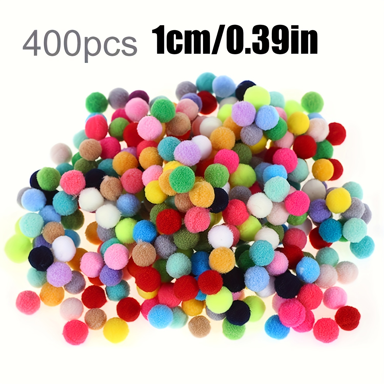 400pcs 5-size Pom Poms For Art