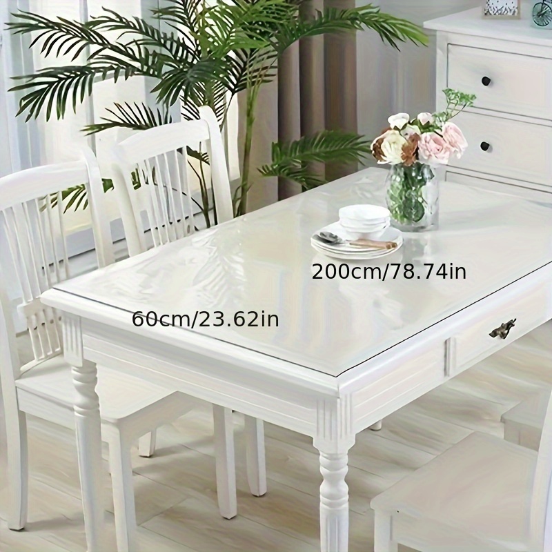 Pvc Square Tablecloth Soft Glass Table Protector Office Desk - Temu