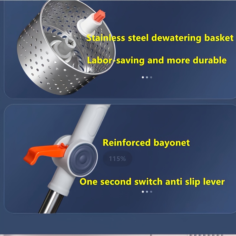 Vadrouille Rotative À 360 Degrés Grande Vadrouille Plate Non Lavable À La  Main Vadrouille Domestique Humide Et Sèche : : Commerce, Industrie  et Science