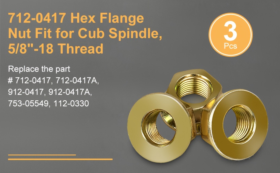 Riding Lawn Mower Hex Nut Replacement Blade Spindle Nut 912-0417 - Stevens Lake Parts