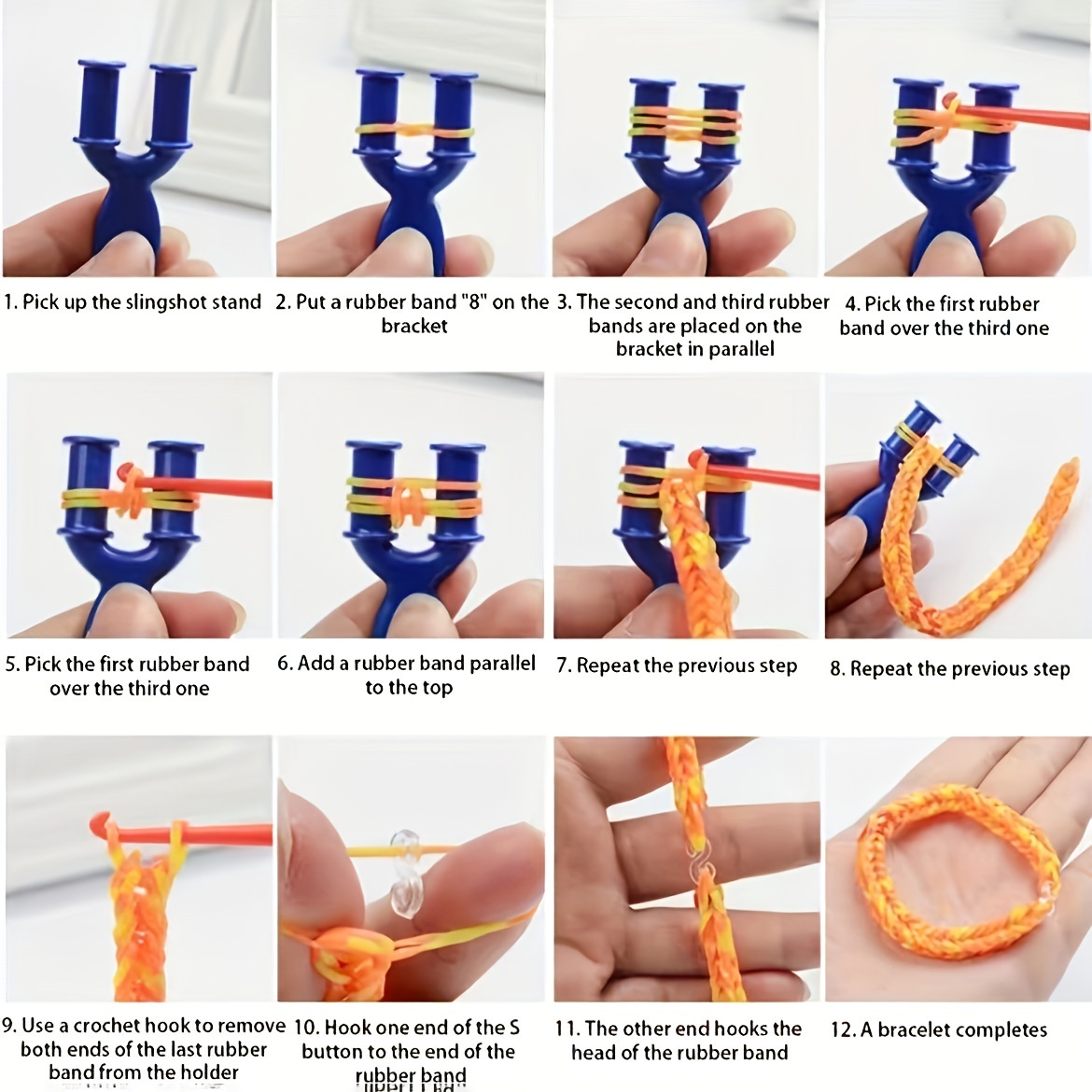 600Pcs Creativity Friendship Rubber Loom Bands Bracelets Making