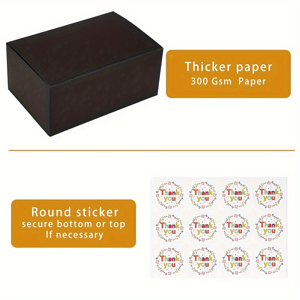 MESHA Cajas de regalo negras con tapas de 6 x 6 x 4 pulgadas, paquete de 50  unidades, caja de regalo de papel resistente para propuesta de dama de