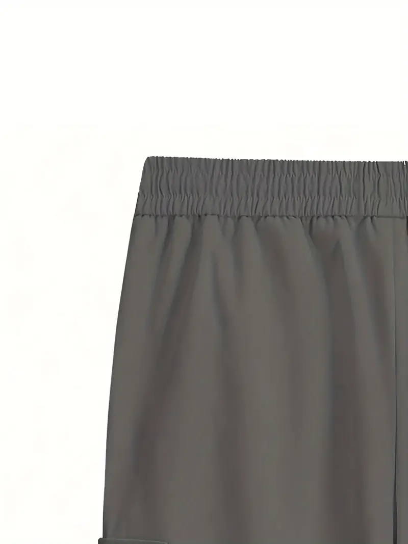 Solid Multi Flap Pockets Men's Cargo Pants Loose Casual - Temu Canada