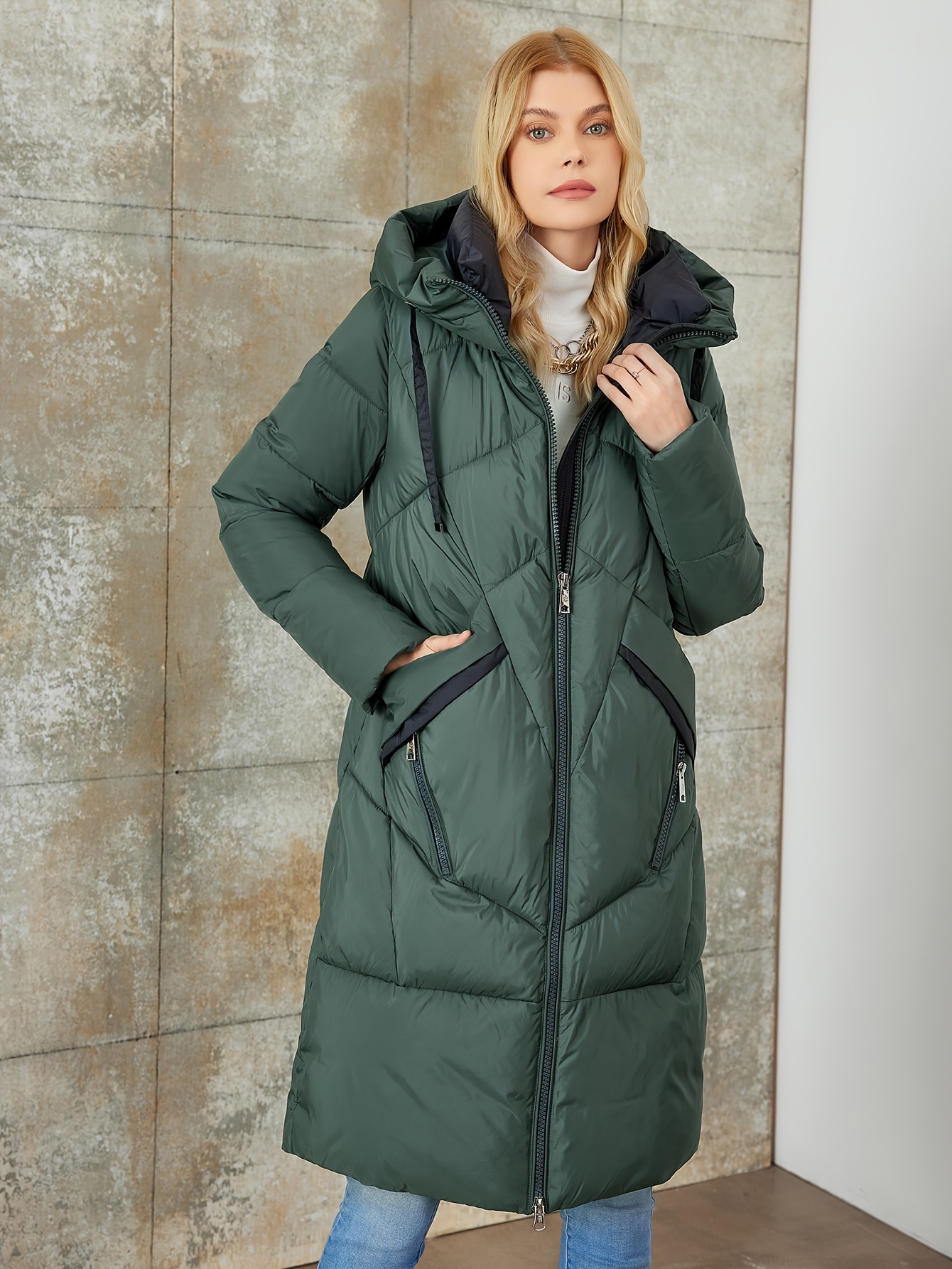 Womens dark outlet grey padded coat