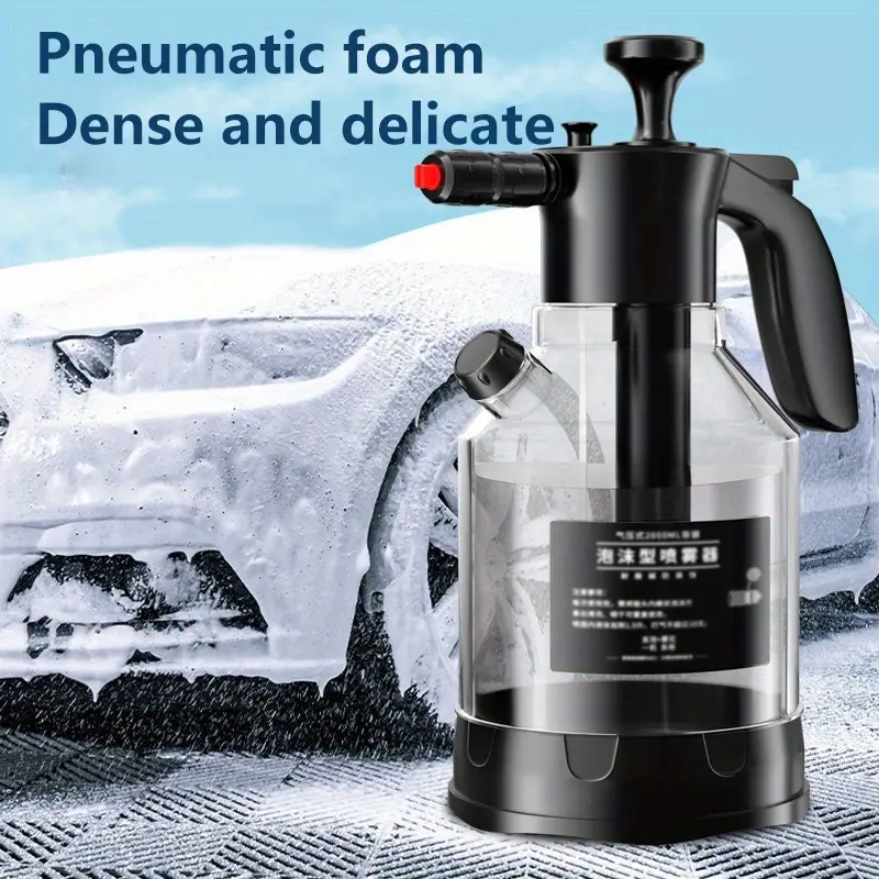 Trendy Car Wash Foam Spray Bottle 2L Hand-held Spray Air Pressure Home Car  Dual-purpose Kettle Disinfection Car Wash Tools Car