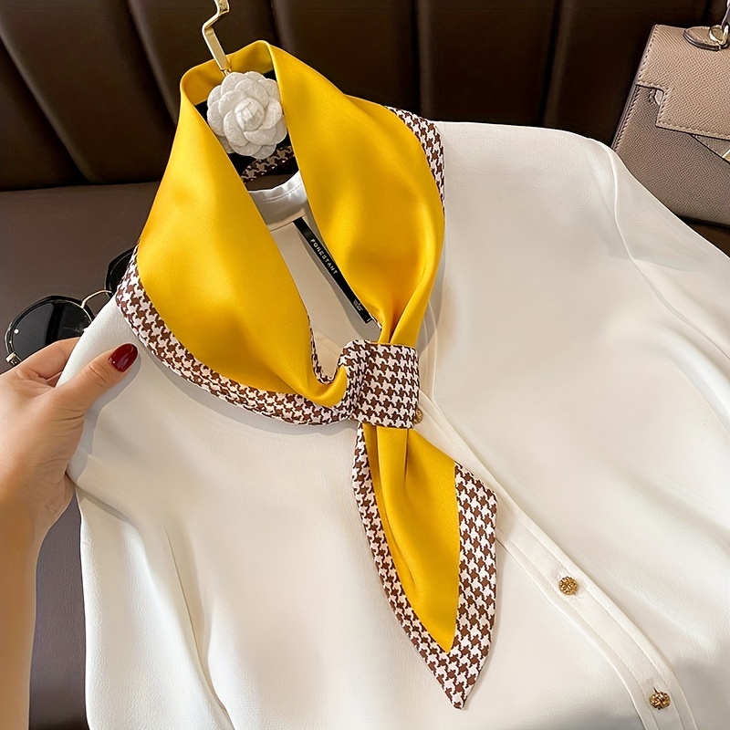 Silk Shirt with Scarf-Neck Details
