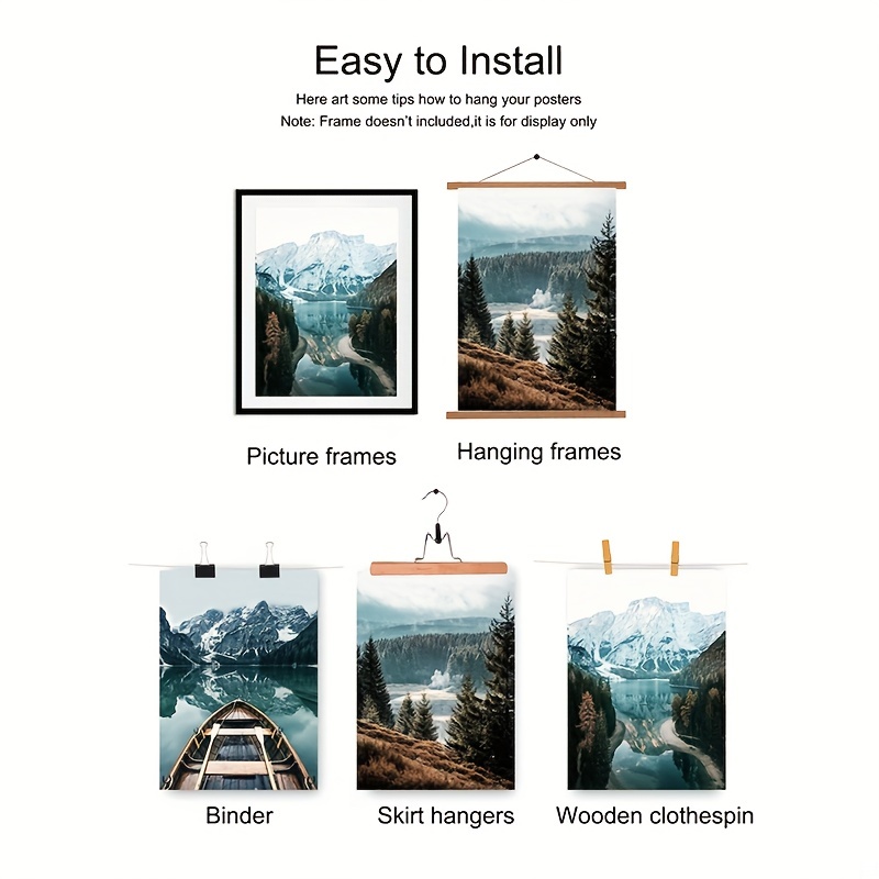 3 Unids/set Art Canvas Print Posters Mountain Lake Nature - Temu