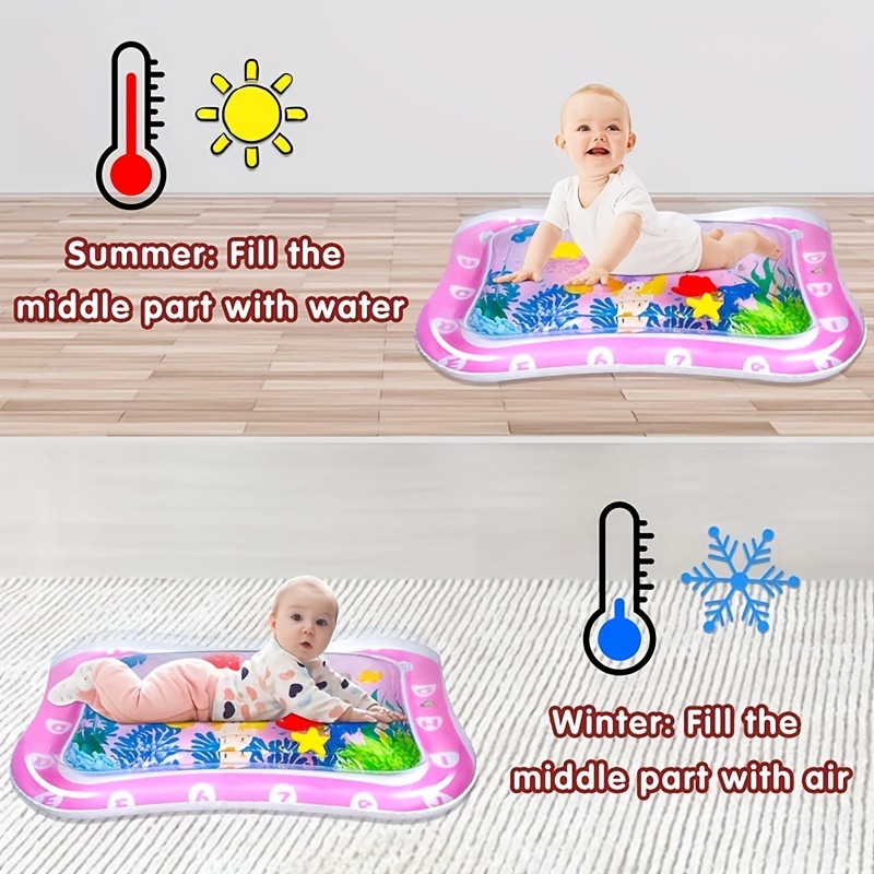 Inflable Tummy Time Mat Premium Baby Water Play Mat para bebés y niños  pequeños Bebé