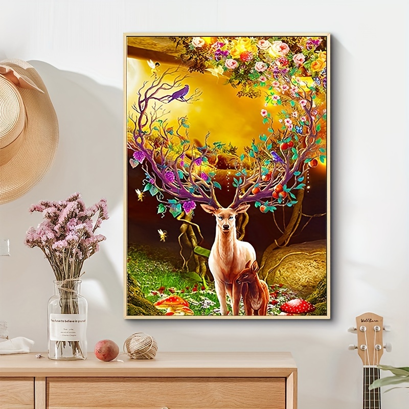 Deer-Full Round Diamond Painting 30*40cm