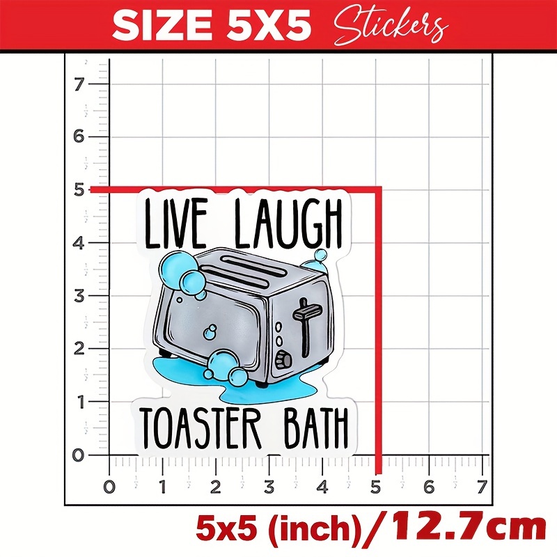 3pcs ライブラフトースターバスステッカー 面白いトースターの引用ジョーク防水ビニールステッカー ハードハットラップト - Temu Japan