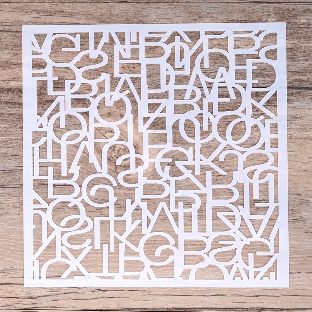 CZONG 21 Pieces Letter Stencils for Painting on Wood Canvas Laser Cut  Painting Stencil - Large Alphabet Welcome Calligraphy Font Suitable for  Home