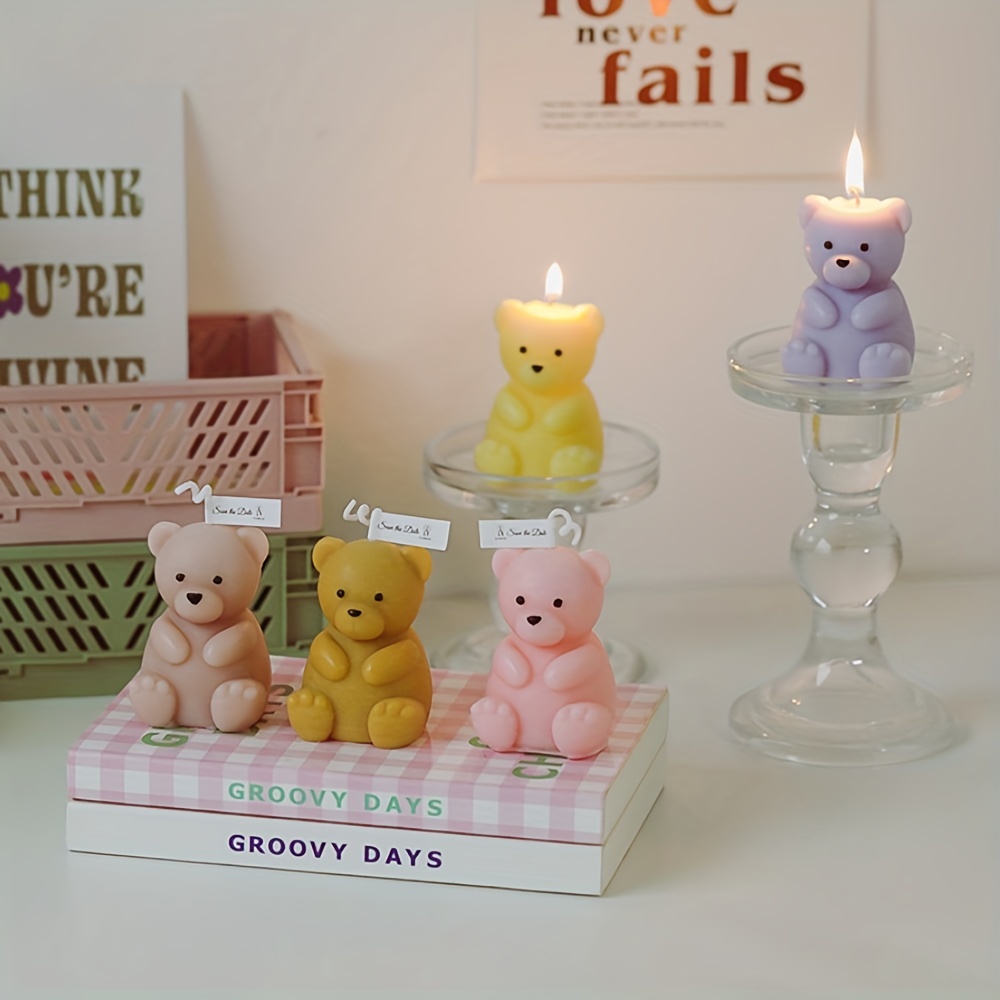 Cute Handmade Sitting Bear Candle Ornament Aromatherapy - Temu