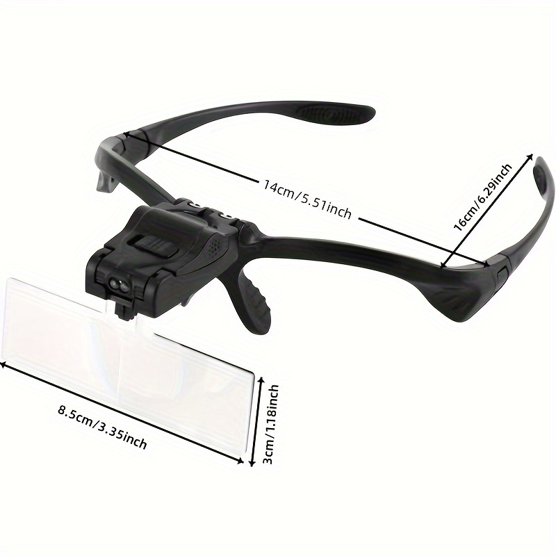 Magnifying Glasses With 2 Leds - Illuminated Magnifying Glasses For Reading,  All Precision Work, Repairs, Sewing, Jewelry, Watches And Crafts - 5 Deta