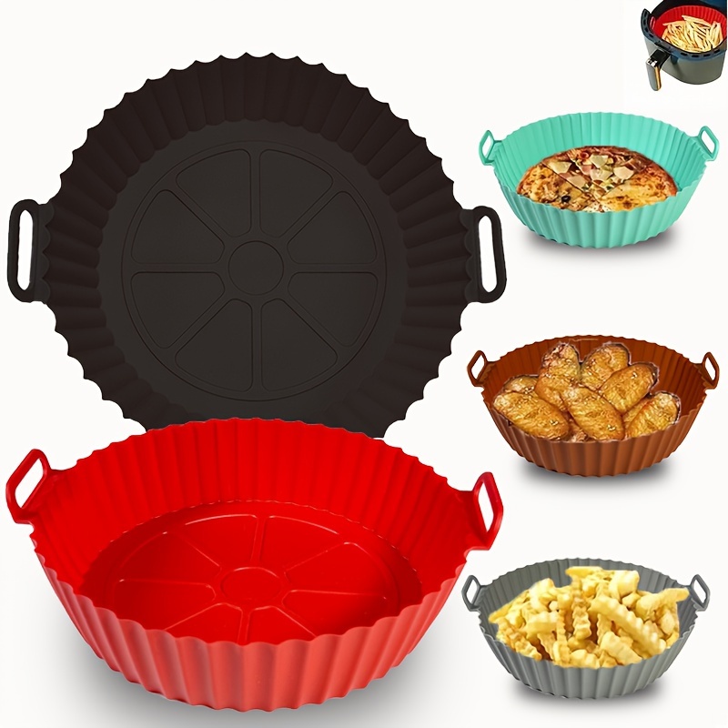 Round Silicone Air Fryer Liners For 4 7qt Silicone Air Fryer - Temu
