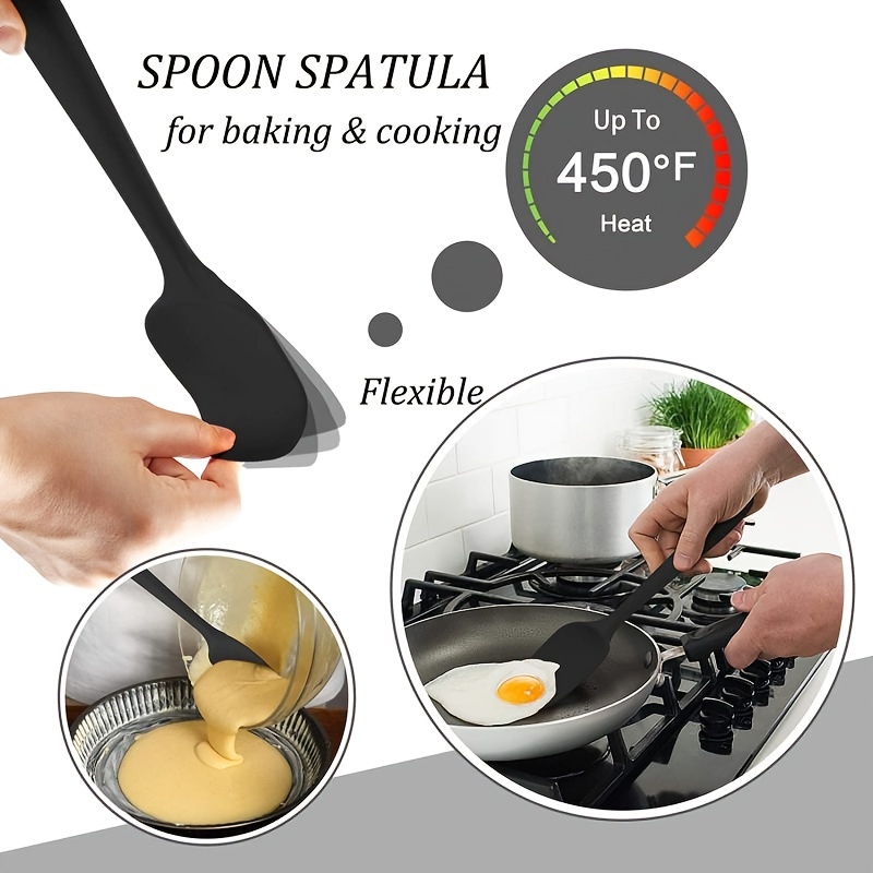 6pcs Silicone Kitchen Utensils Set Including Scraper And Oil Brush, Baking  Tool Cake Cream Spatula