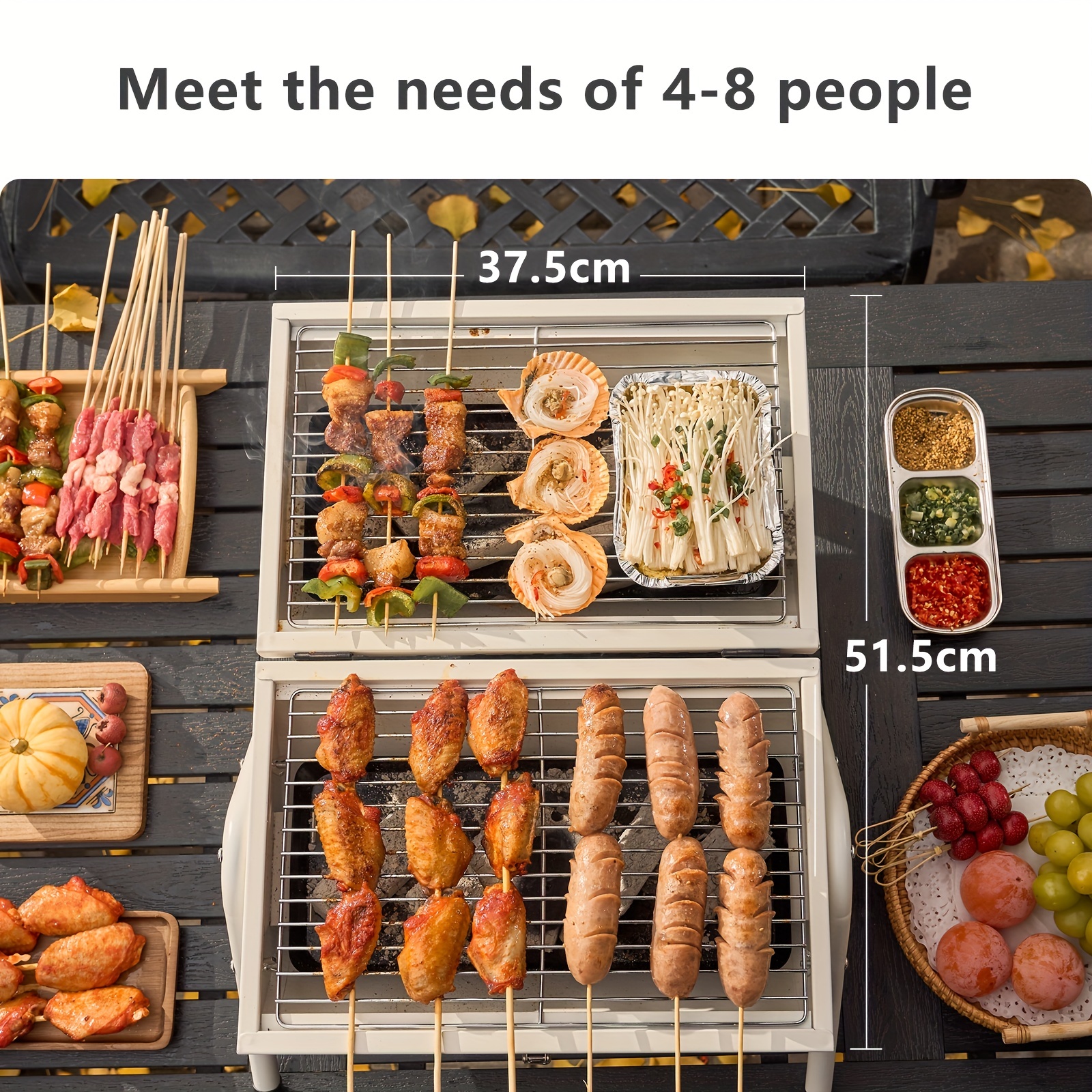 Charcoal Grill,portable Barbecue Grill Folding Bbq Grill,small Barbecue  Grill,outdoor Grill Tools For Camping Hiking Picnics Traveling, Outdoor  Camping Picnic, Cookware Barbecue Tool Accessories - Temu