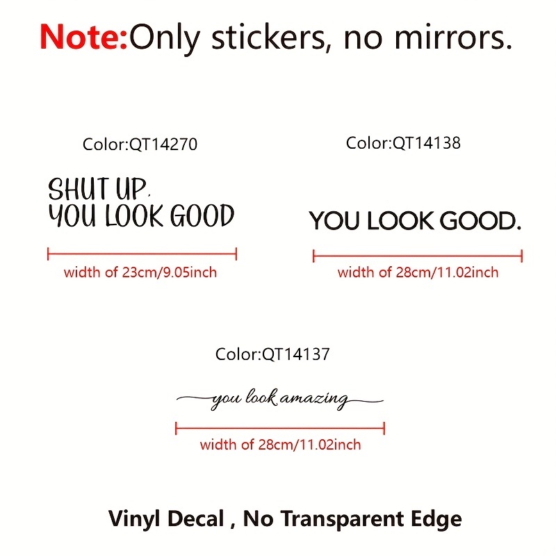 You Look Amazing Mirror Vinyl Sticker Decal For Bathroom - Temu