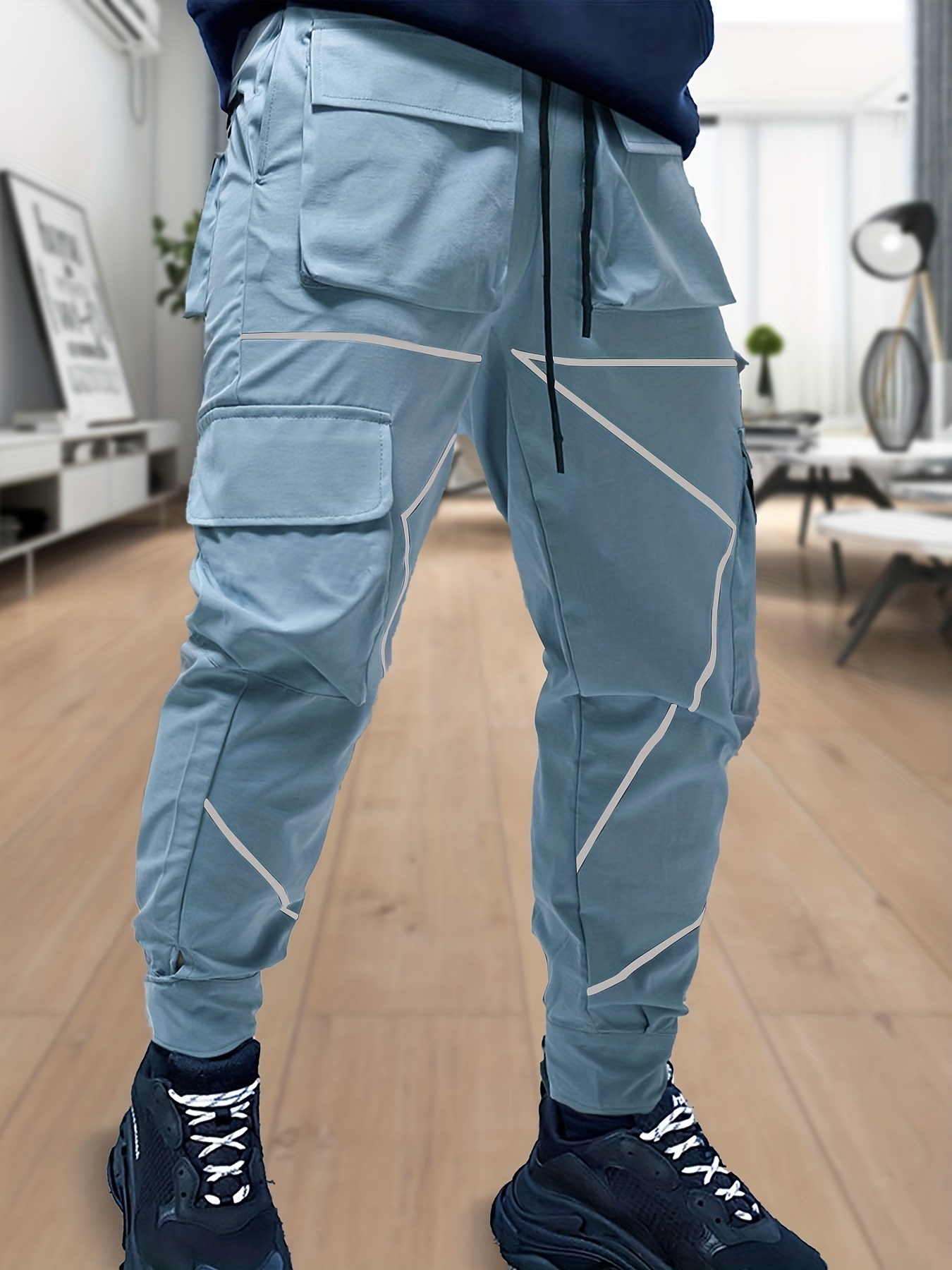 Grande Taille Hommes Mode Poches Zippées Cargo Pantalon - Temu Canada