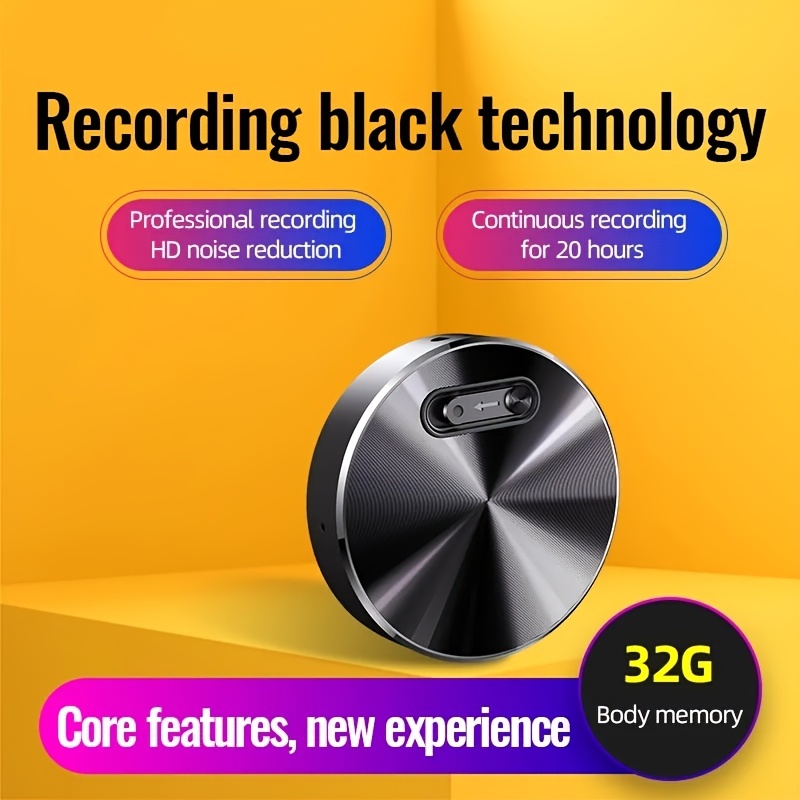Grabadora de voz profesional con grabación envolvente de 360 ° a distancias  extra largas + memoria de 16GB