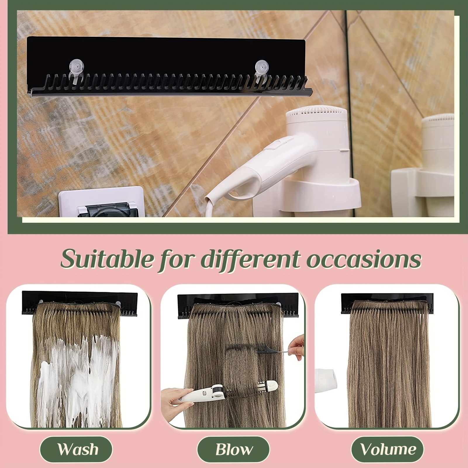 Portable Hair Extension Holder/acrylic Storage Rack Hair - Temu